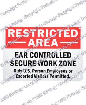 EAR Sign Restricted Area