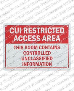 CMMC Restricted Area Sign